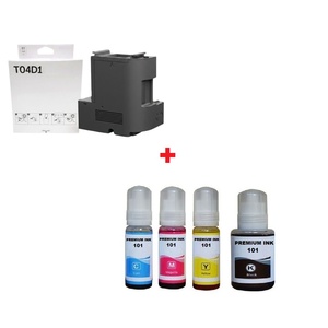 PACK COLLECTEUR ENCRE USAGEE T04D1 ET 4 ENCRES EPSON 101 NCMY