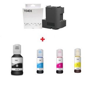 PACK COLLECTEUR ENCRE USAGEE T04D1 ET 4 ENCRES EPSON 112 NCMY